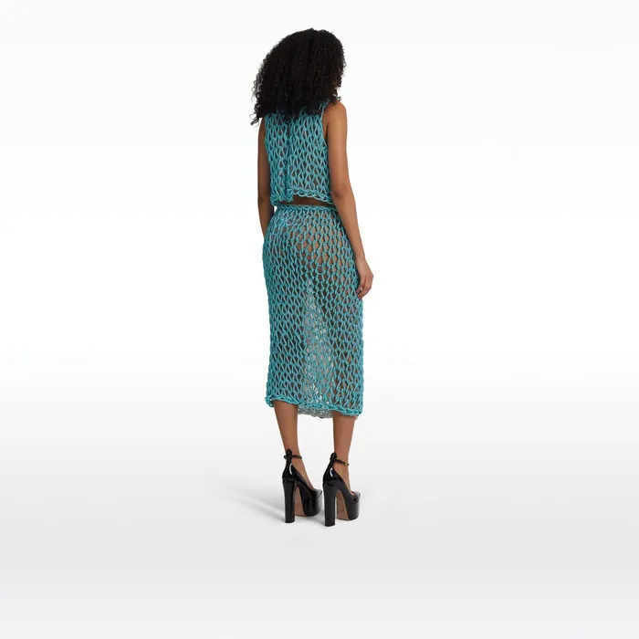 Safiyaa Satine Aquamarine Skirt Women Skirts