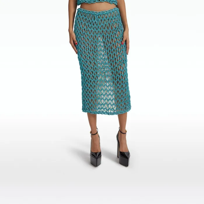 Safiyaa Satine Aquamarine Skirt Women Skirts