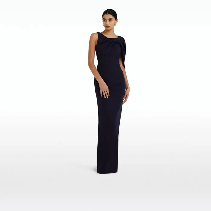 Safiyaa Serendipity Midnight Navy Long Dress Women Dresses