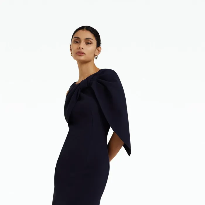 Safiyaa Serendipity Midnight Navy Long Dress Women Dresses