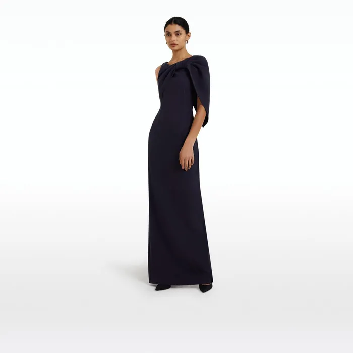 Safiyaa Serendipity Midnight Navy Long Dress Women Dresses