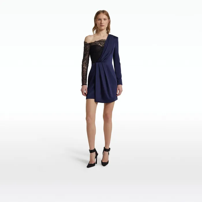 Safiyaa Suzie Midnight Navy Short Dress Women Dresses