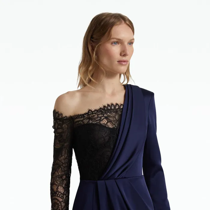 Safiyaa Suzie Midnight Navy Short Dress Women Dresses