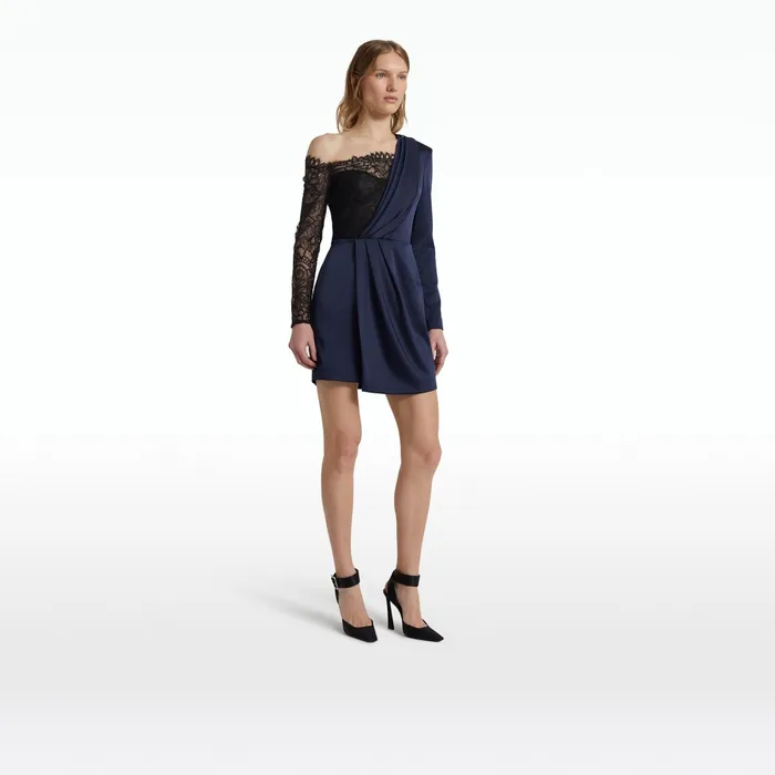 Safiyaa Suzie Midnight Navy Short Dress Women Dresses