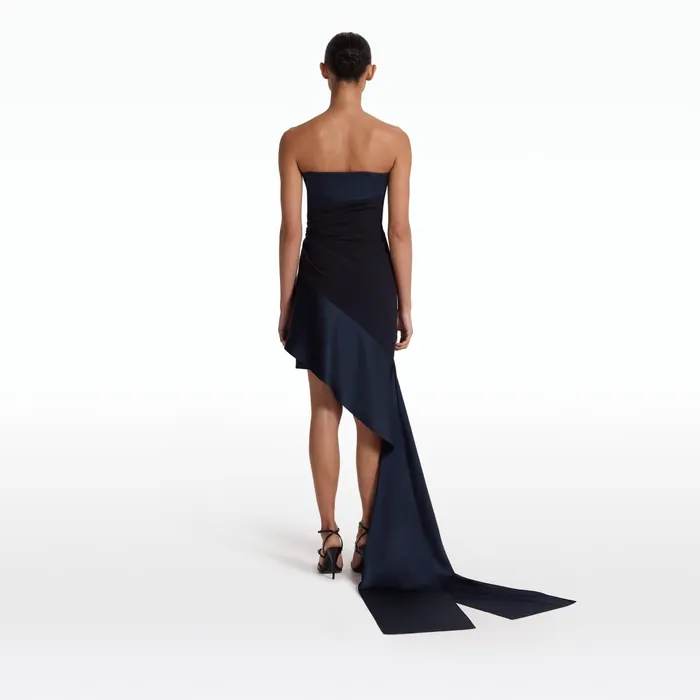 Safiyaa Swathi Midnight Navy Short Dress Women Dresses