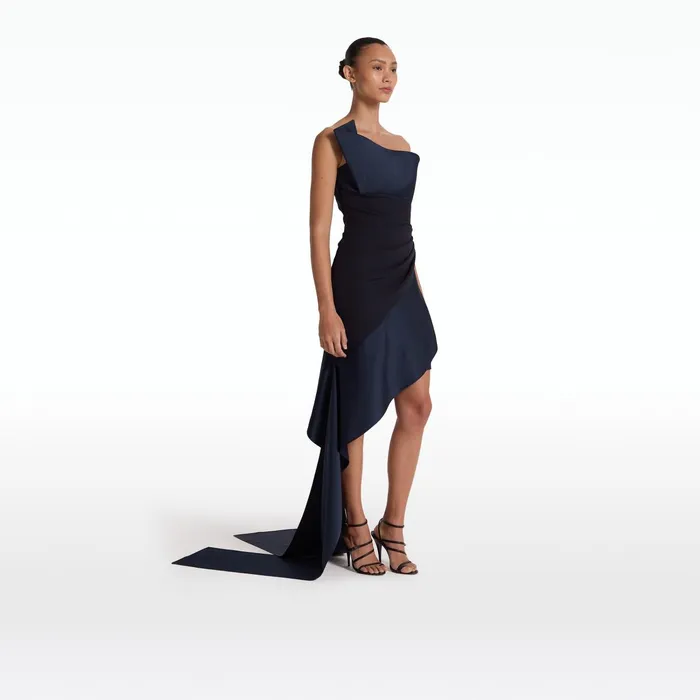 Safiyaa Swathi Midnight Navy Short Dress Women Dresses