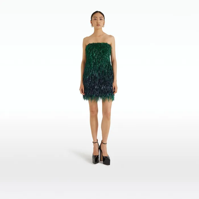 Safiyaa Syd Darkest Spruce Short Dress Women Dresses