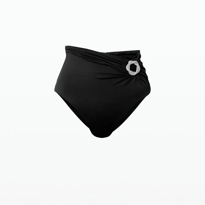 Safiyaa Tabi Black Bikini Bottom Women Swimwear