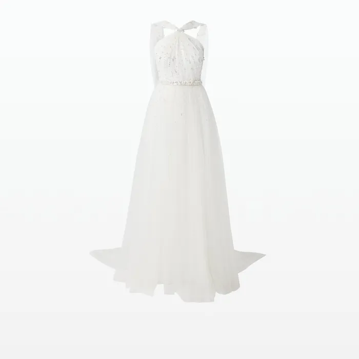 Safiyaa Tabia Ivory Long Dress Women Dresses