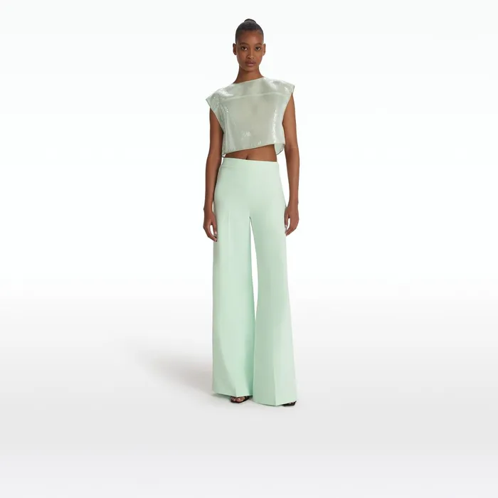Safiyaa Tali Sea Glass Trousers Women Trousers