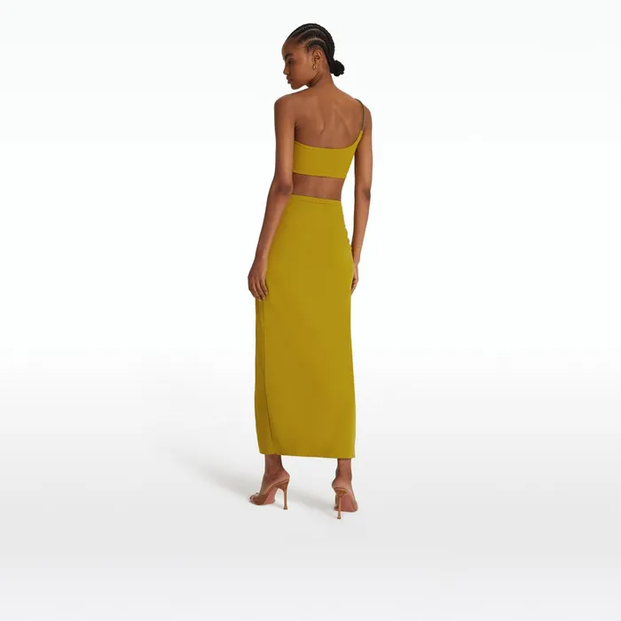 Safiyaa Tillian Chartreuse Swim Skirt Women Swimwear