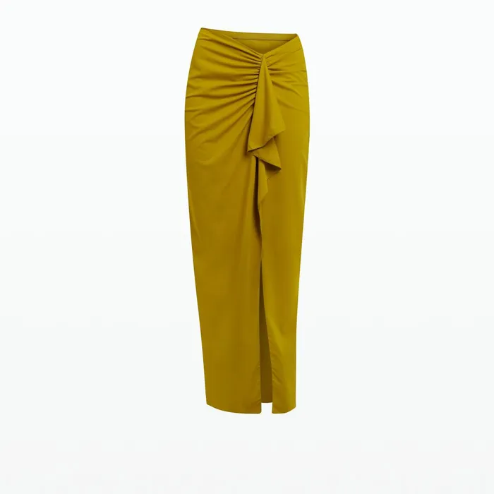Safiyaa Tillian Chartreuse Swim Skirt Women Swimwear