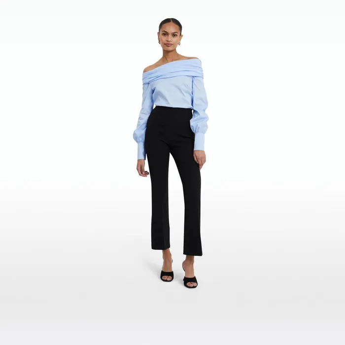 Safiyaa Tilly Blue Cotton Top Women Tops