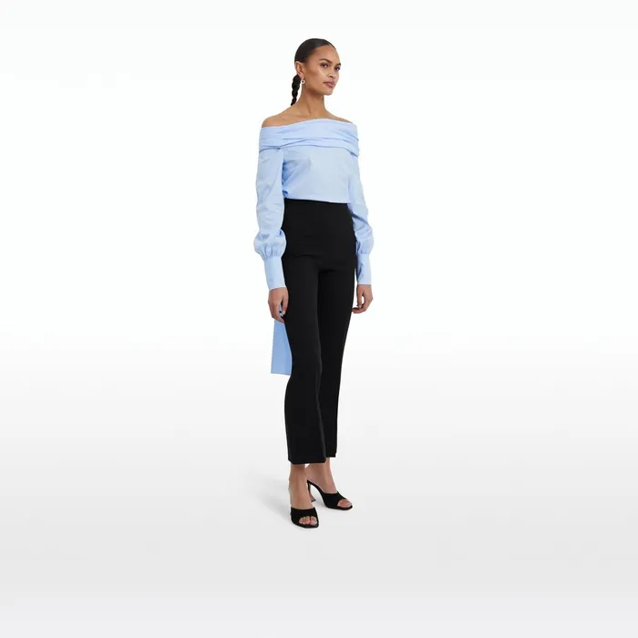 Safiyaa Tilly Blue Cotton Top Women Tops