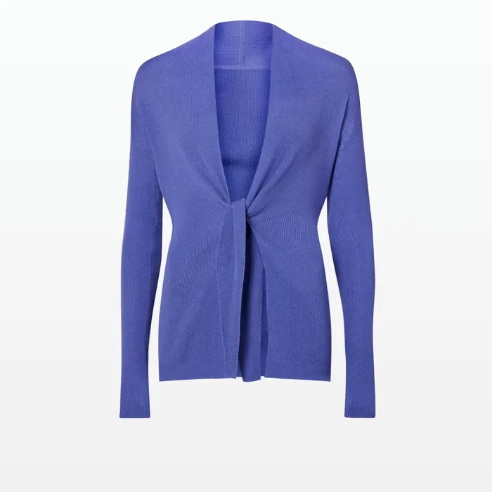 Safiyaa Uichama Anemone Blue Knit Cardigan Women Jackets Coats