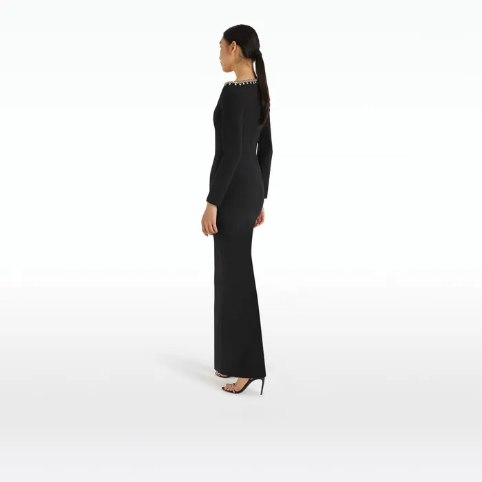 Safiyaa Wiil Black Long Dress Women Dresses