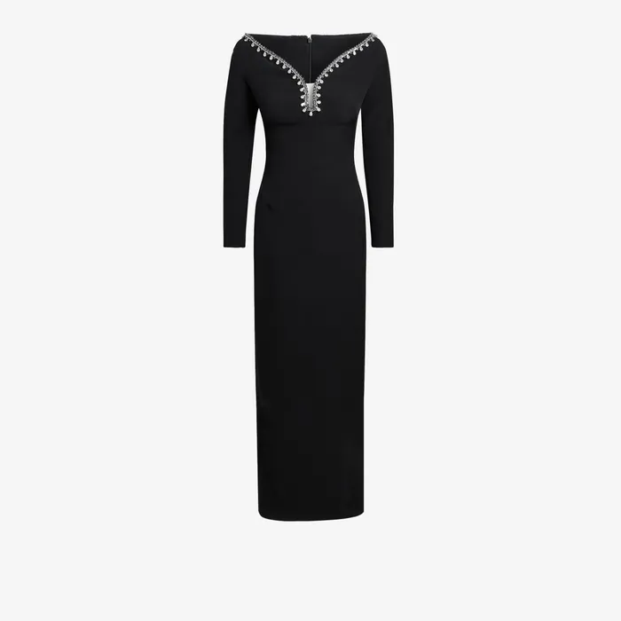 Safiyaa Wiil Black Long Dress Women Dresses