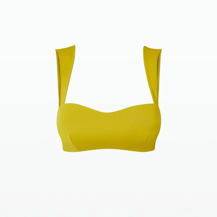 Safiyaa Willa Chartreuse Bikini Top Women Swimwear
