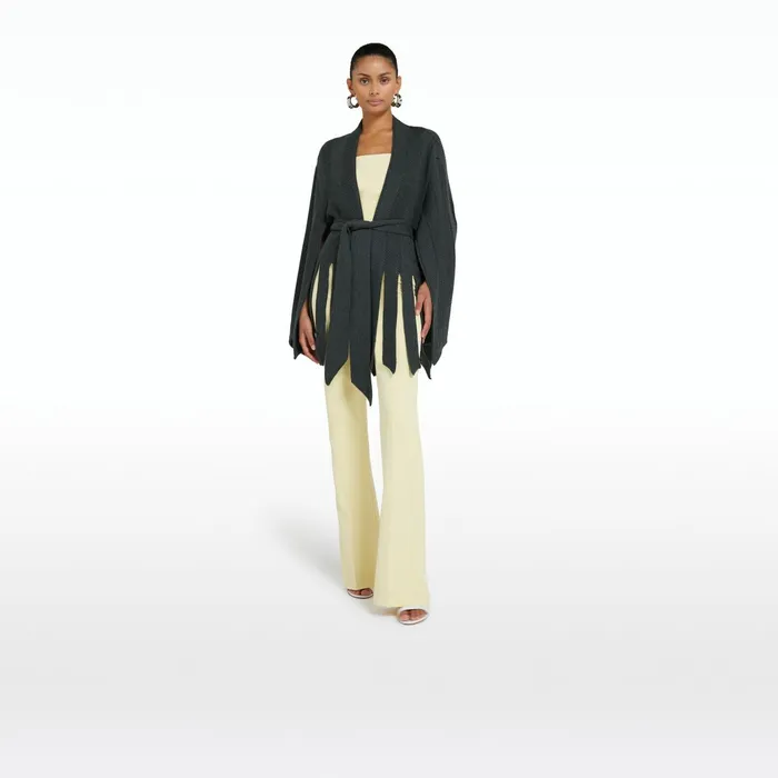Safiyaa Yara Grey Melange Knit Women Knitwear