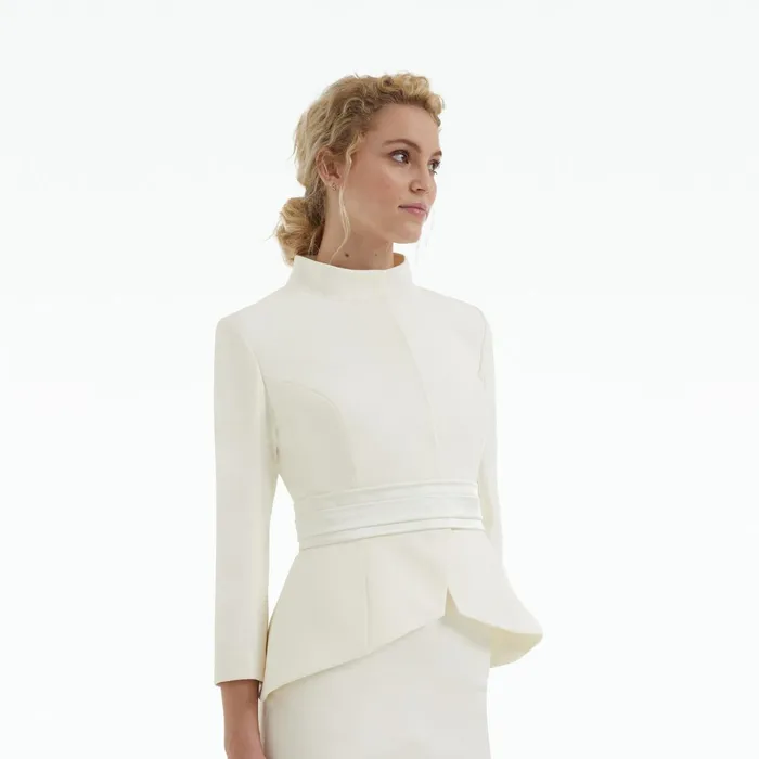 Safiyaa Zemira Ivory Jacket Women Jackets Coats