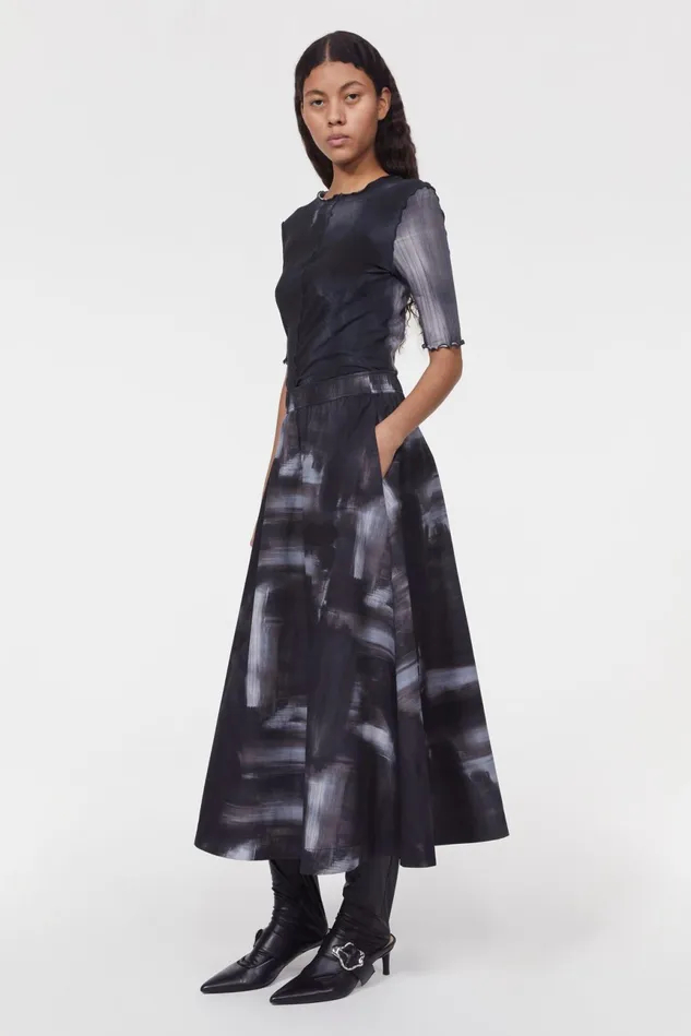 Samantha Wash Jersey Top Black Women Rodebjer Tops