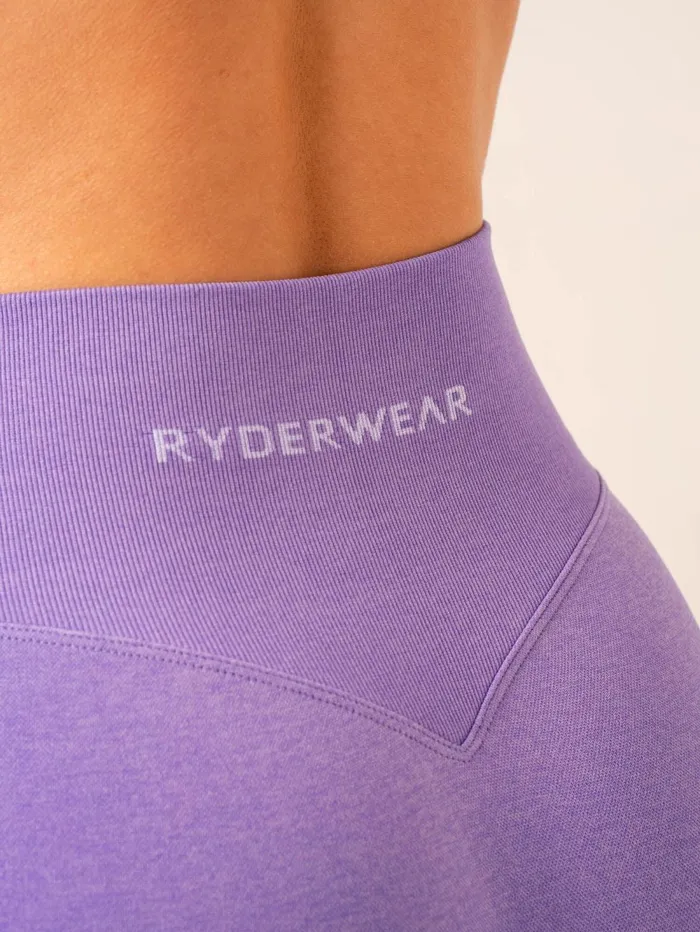 Sculpt Seamless Shorts 8211 Violet Marl Women Ryderwear Gym Shorts