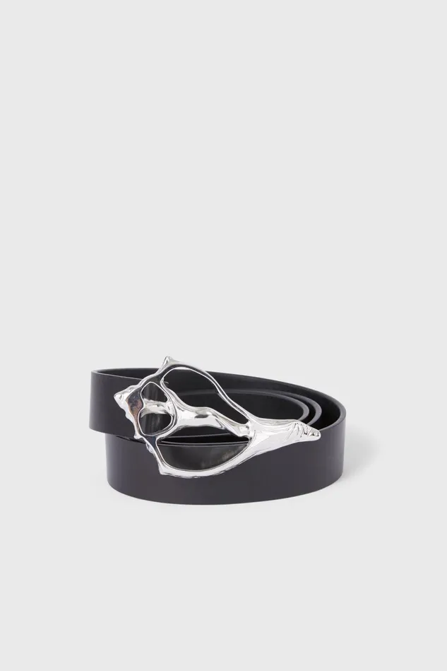 Shell Wide Belt Blacksilver Women Rodebjer Belts