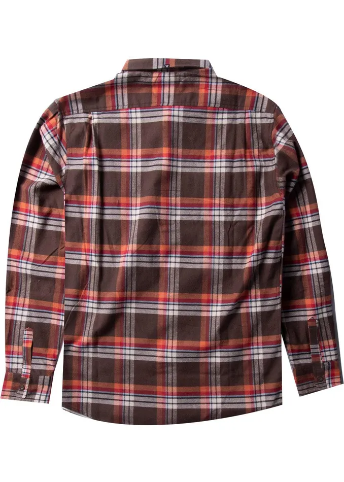 Shirts and Flannels Men Vissla Central Coast Ls Flannel Java