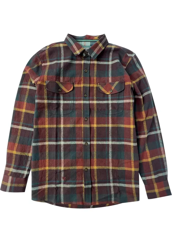 Shirts and Flannels Men Vissla Creators Eco Ls Flannel Fired Brick