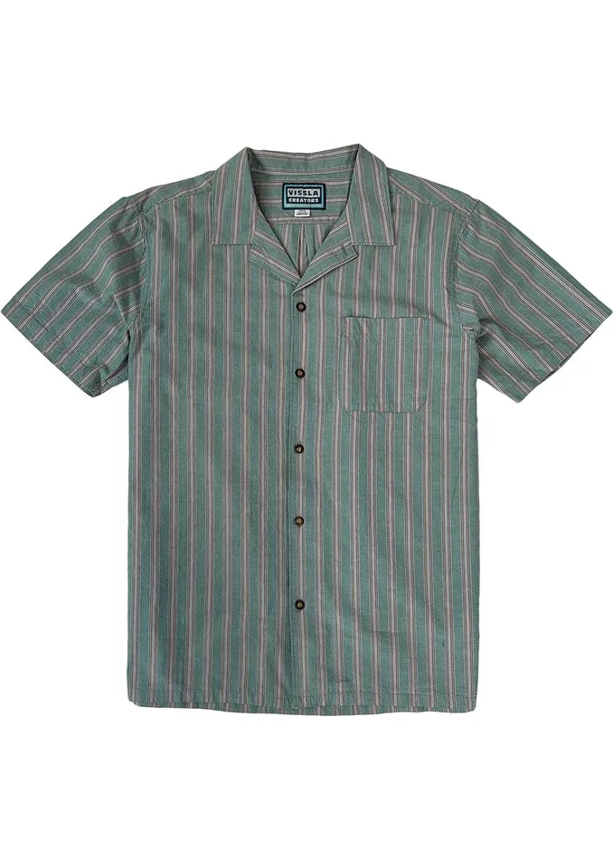 Shirts and Flannels Men Vissla Creators Squash Tail Stripe Eco Ss Shirt Smokey Jade Shirts and Flannels Men Vissla Creators Squash Tail Stripe Eco Ss Shirt Smokey Jade
