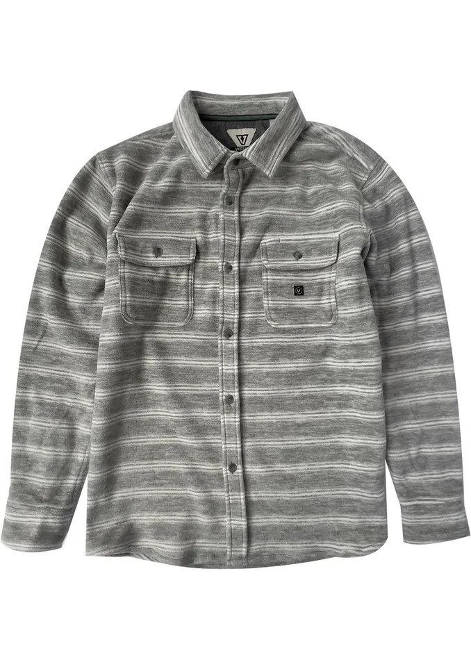 Shirts and Flannels Men Vissla EcoZy Ls Polar Flannel Grey Heather