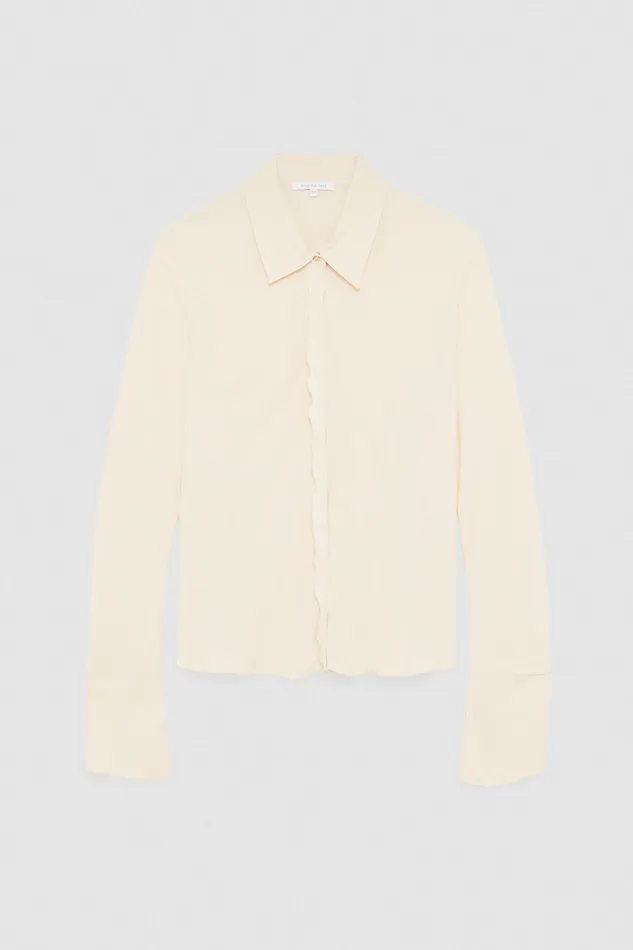 Shirts Women Patrizia Pepe Essential Soft Shirt Ivory Skin