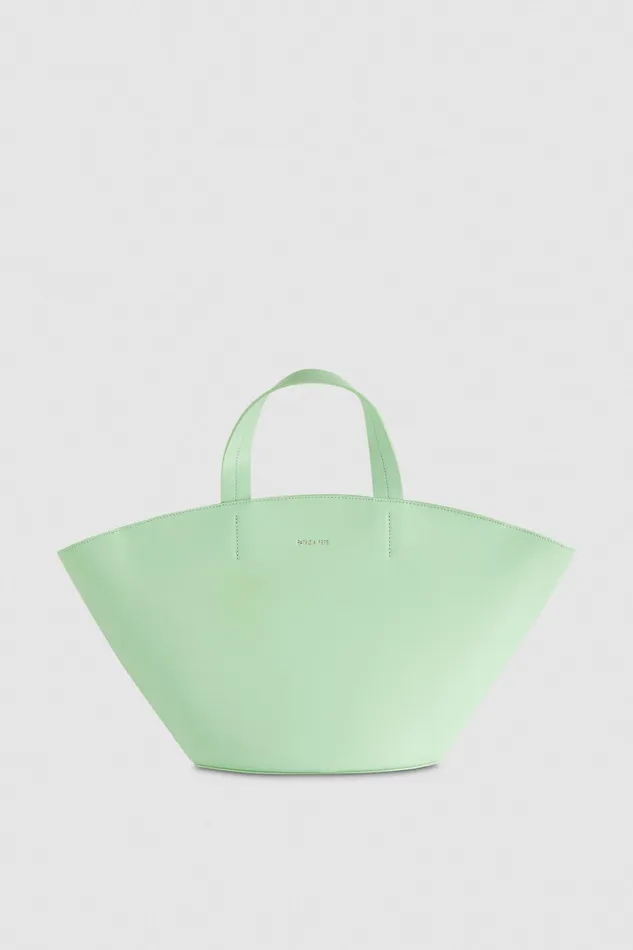 Shoppers Women Patrizia Pepe Leather Shopper Planet Green
