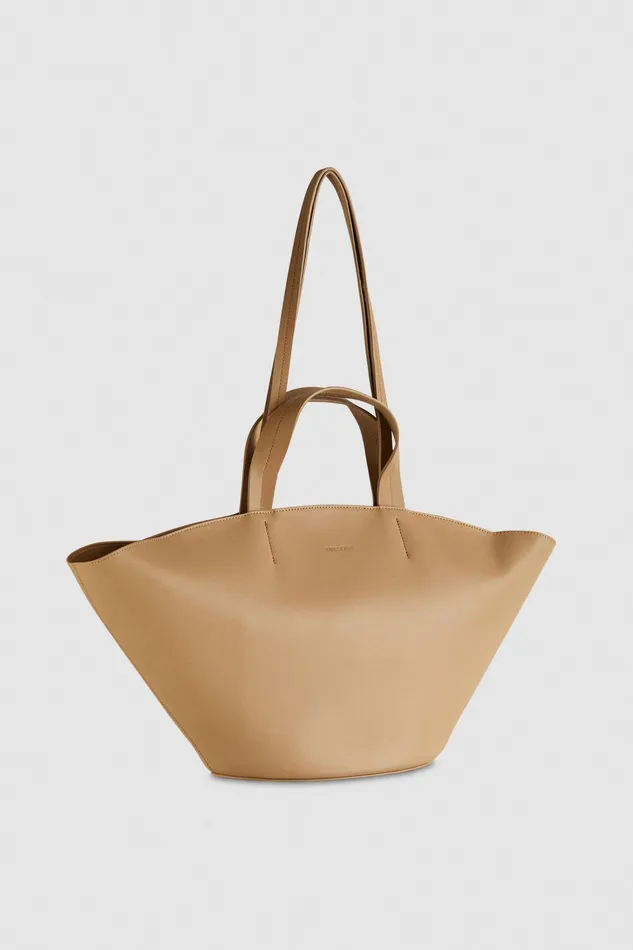 Shoppers Women Patrizia Pepe Leather Shopper Winter Sand