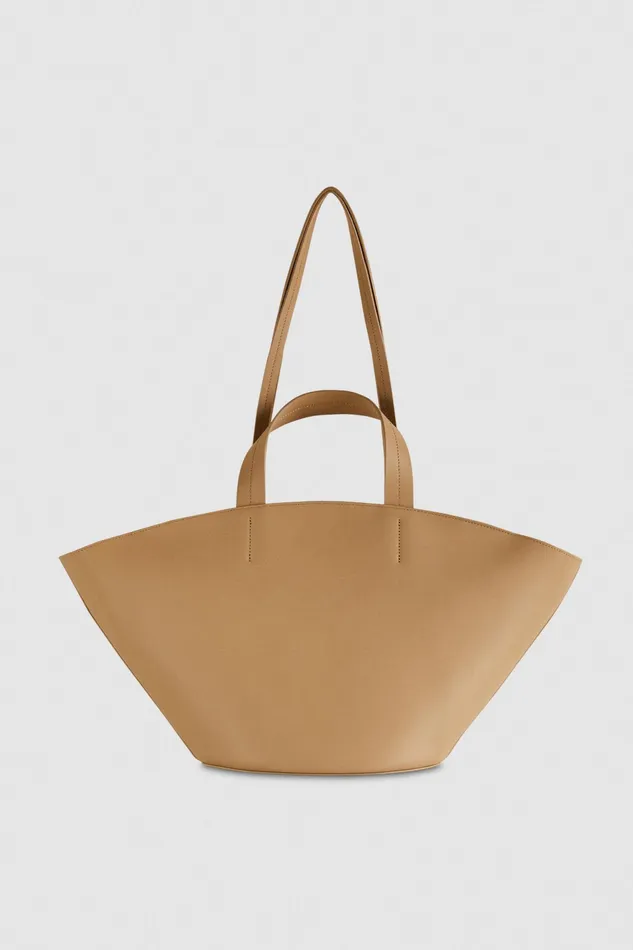Shoppers Women Patrizia Pepe Leather Shopper Winter Sand