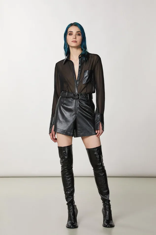Shorts Women Patrizia Pepe Essential Slim Shorts Nero