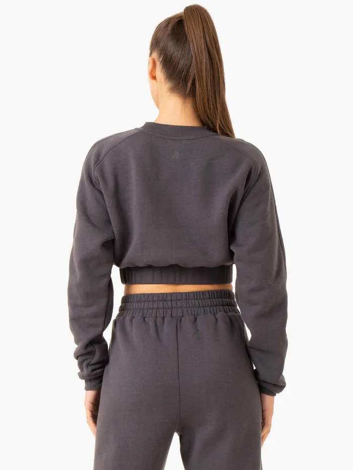 Sideline Sweater 8211 Charcoal Women Ryderwear Jackets and Sweaters
