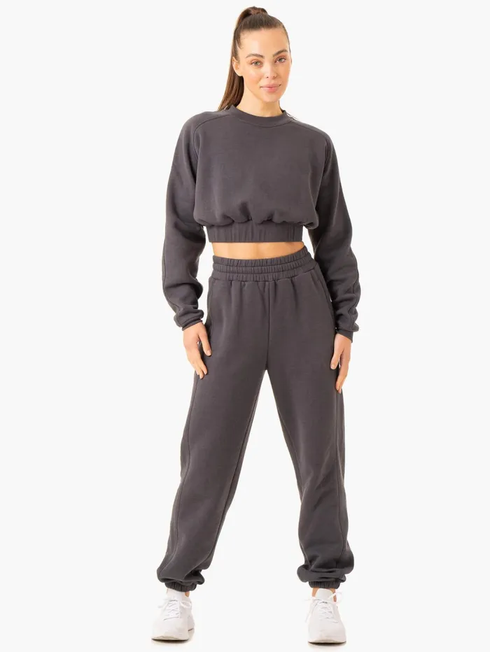Sideline Sweater 8211 Charcoal Women Ryderwear Jackets and Sweaters