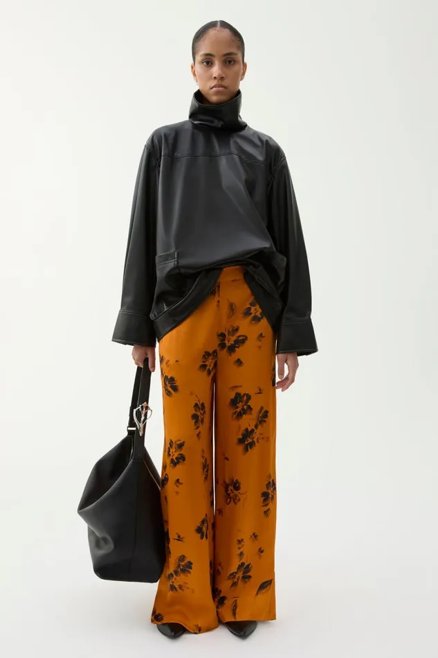 Sigrid Long Patchwork Pants Brown Women Rodebjer Trousers