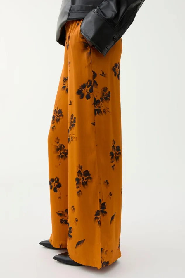 Sigrid Long Patchwork Pants Brown Women Rodebjer Trousers