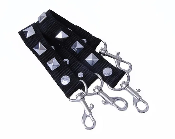 Silver Pyramid Stud Bondage Strap Adult TUK Shoes Shoe Accessories
