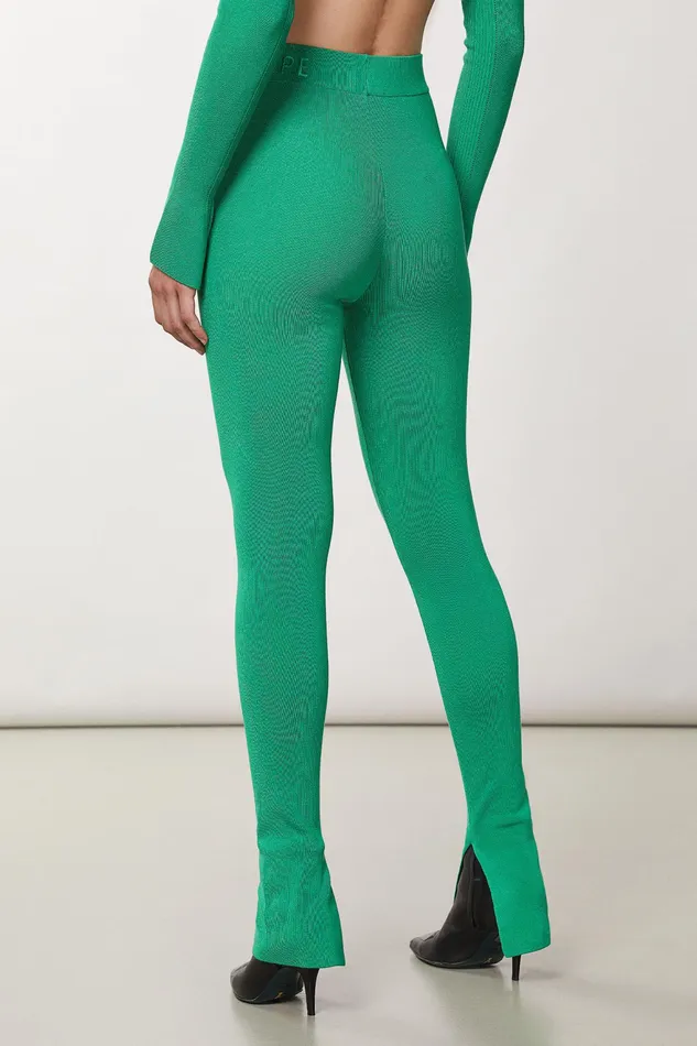 Slim and Skinny Women Patrizia Pepe Essential Slim Fit Pants Vibrant Green