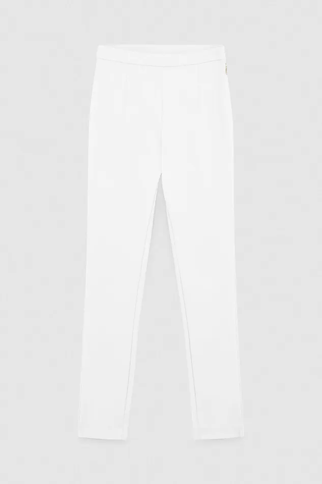 Slim and Skinny Women Patrizia Pepe Slim Pants Bianco