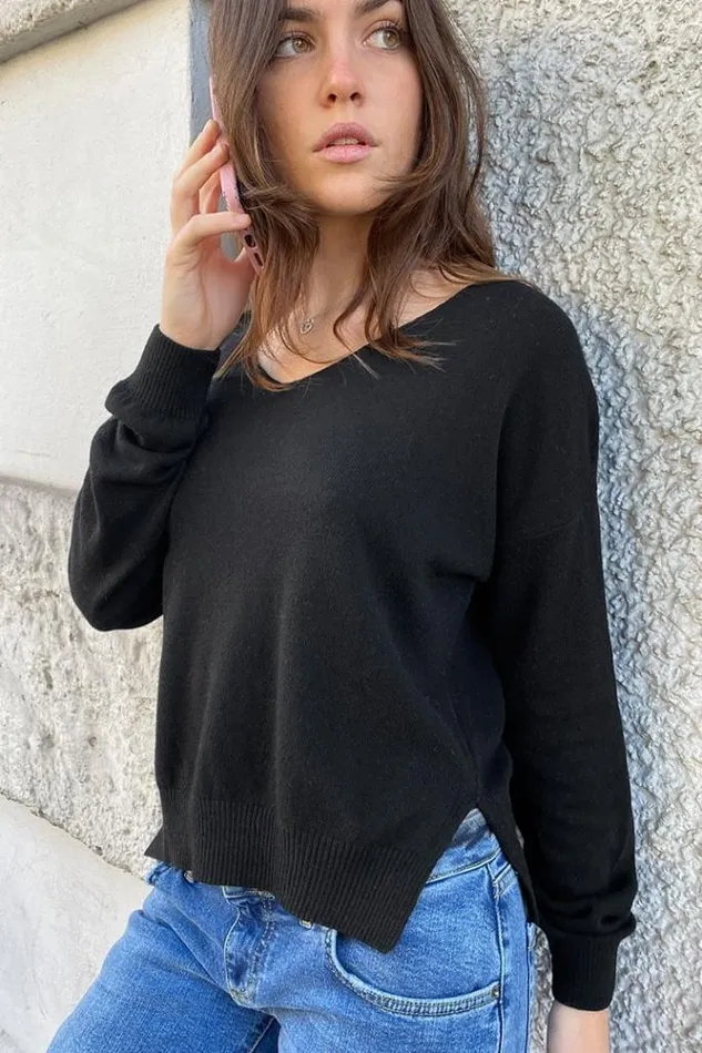 Slits Sweater Women Subdued Sweaters