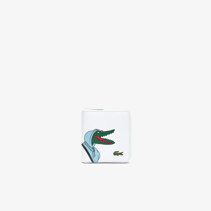 Small Leather Goods Lacoste Mens x JeanMichel Tixier Fun Printed Leather Zippered Wallet Jog Croc Gift for Friend Small Leather Goods Lacoste Mens x JeanMichel Tixier Fun Printed Leather Zippered Wallet Jog Croc Gift for Friend