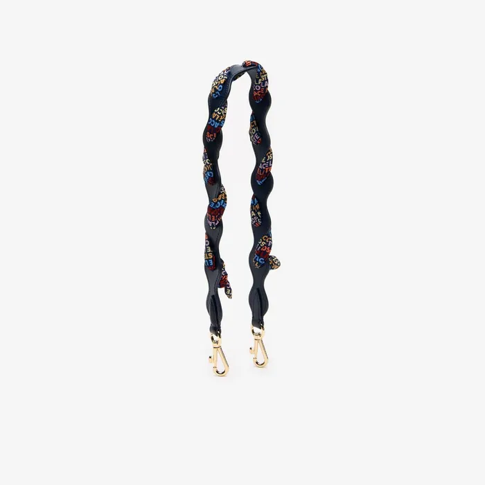 Small Leather Goods Lacoste Womens Braided Leather Shoulder Strap Peacoat Multico Gift 4 You