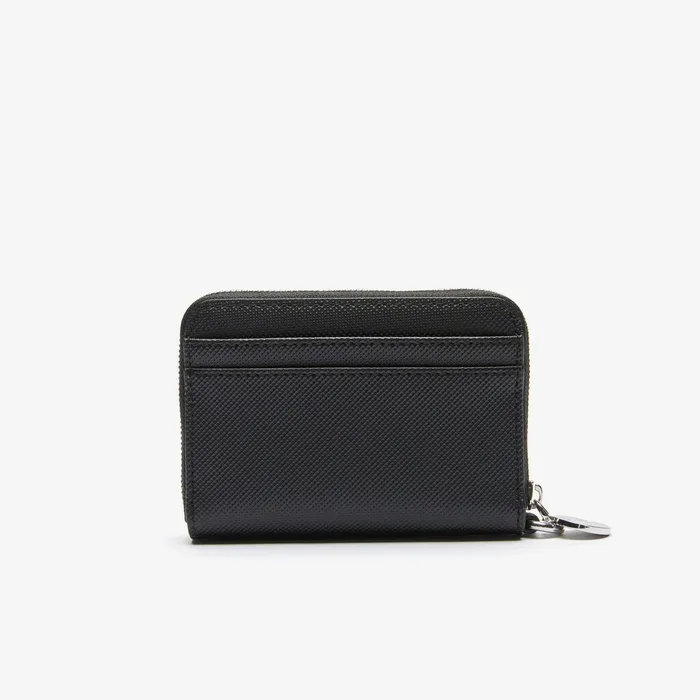 Small Leather Goods Lacoste Womens Daily Classic Small Coated Canvas Wallet Black Online