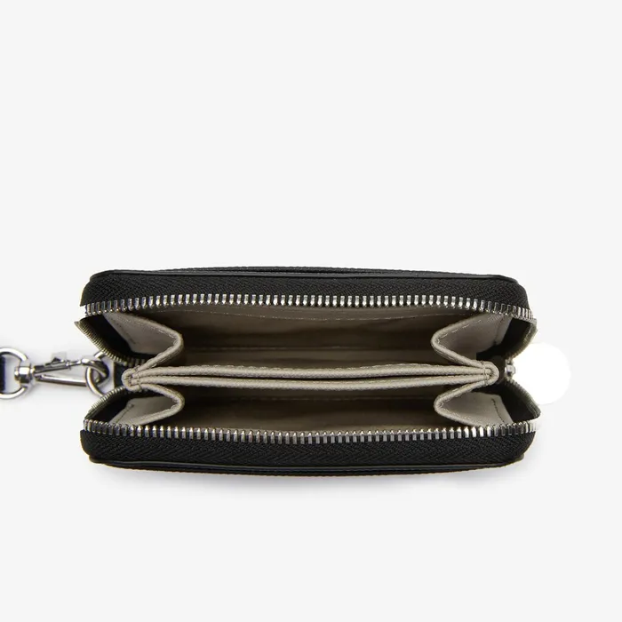 Small Leather Goods Lacoste Womens Daily Classic Small Coated Canvas Wallet Black Online
