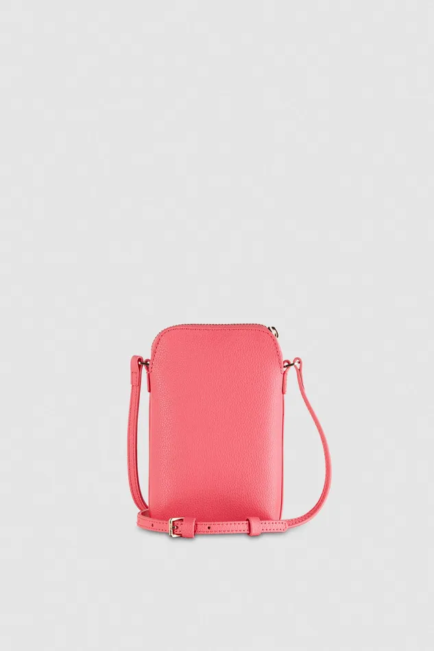 Small Leather Goods Women Patrizia Pepe Phone Holder With Shoulder Strap Hybrid Rose