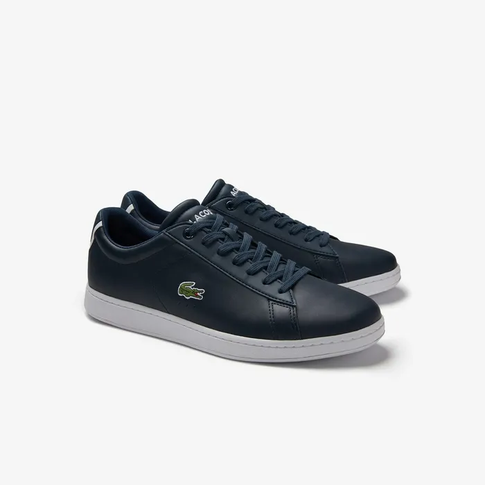 Sneakers Lacoste Mens Carnaby Evo Leather Sneakers Nvy Cheap On Sale
